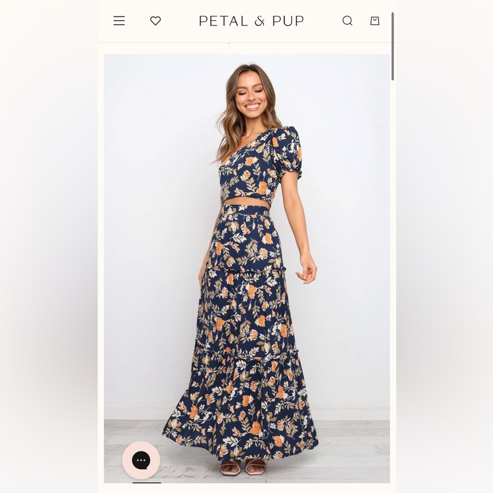 Petal & Pup set with Yellow and Cream Floral
